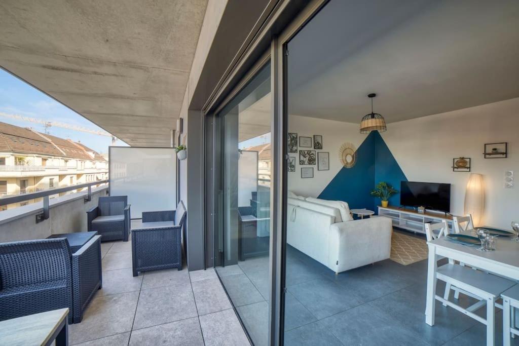 Modern'Blue - Gare Annemasse A 3Min-Geneve Acces Direct Appartement Buitenkant foto